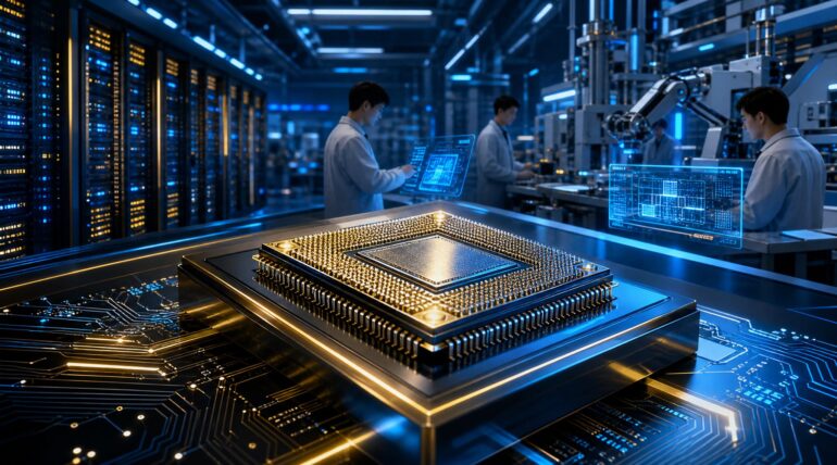 Chip de inteligencia artificial de Alibaba en un entorno tecnológico chino de centros de datos