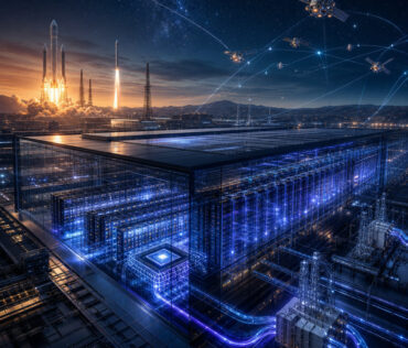 Imagen destacada generada con IA: Anthropic compra capacidad a SpaceX: la carrera de la IA ya se decide en energía, chips y centros de datos