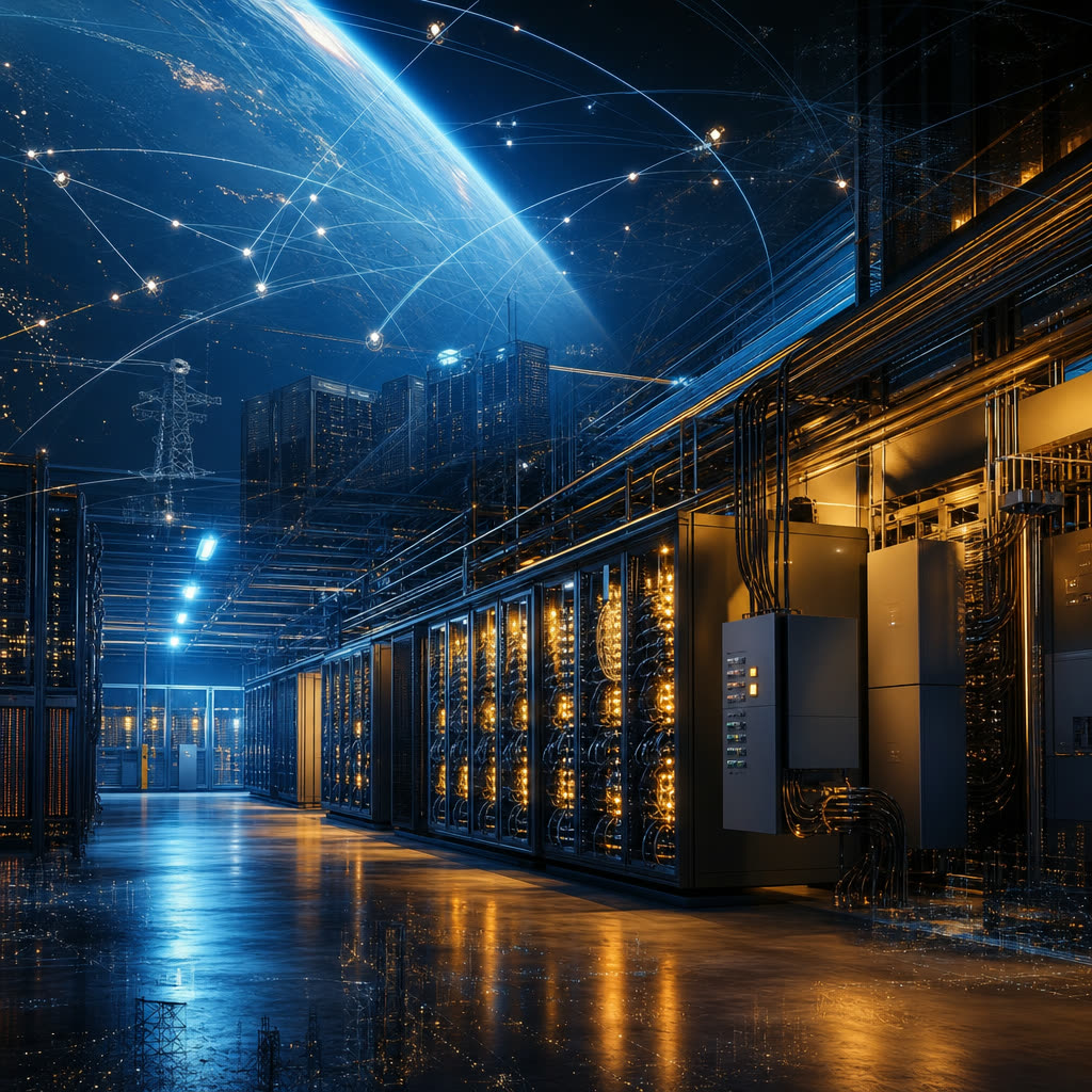 Imagen generada con IA para Anthropic compra capacidad a SpaceX: la carrera de la IA ya se decide en energía, chips y centros de datos
