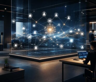 Empresa moderna construida alrededor de agentes de inteligencia artificial y datos conectados