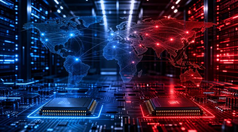 Semiconductores de inteligencia artificial y tensión geopolítica entre Estados Unidos y China