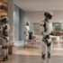 Robots humanoides colaborando en tareas domésticas