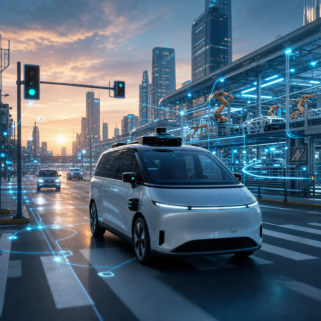 Imagen generada con IA para Xpeng inicia la producción de sus robotaxis: China acelera la carrera hacia flotas autónomas reales